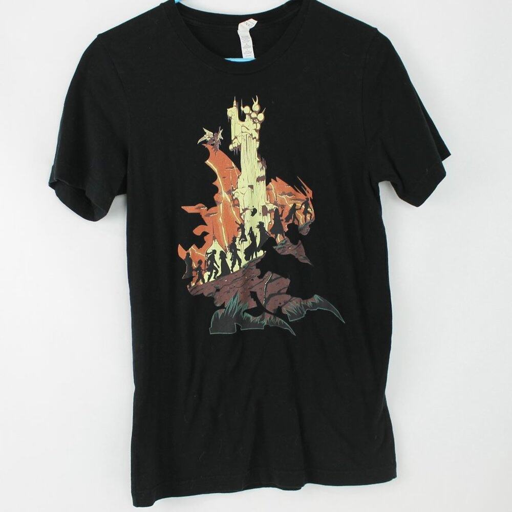 Canvas Middle Earth Castle Silhouette Graphic T-Shirt